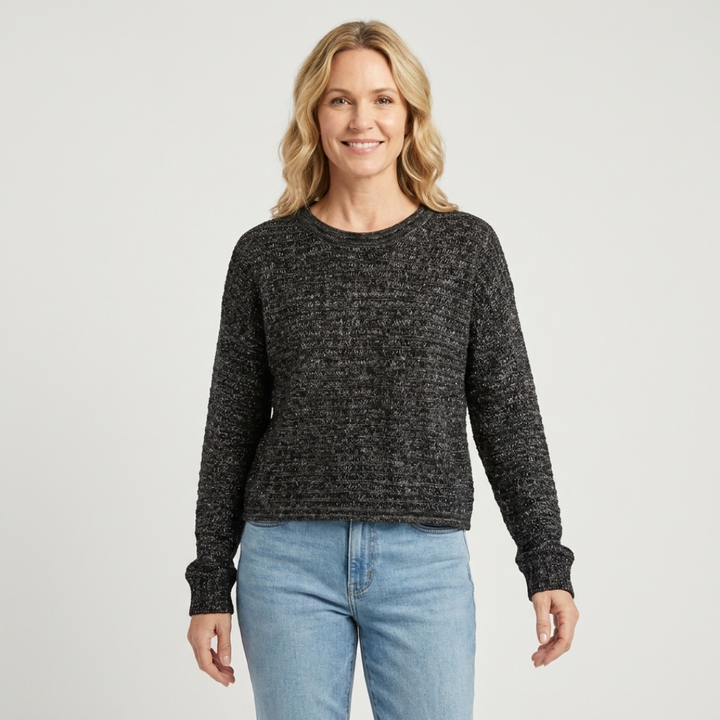 Textured Crew Neck Sweater