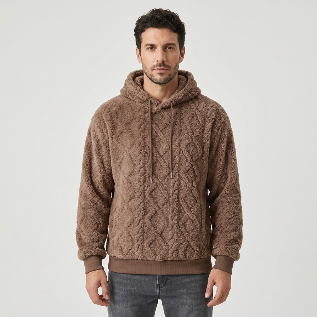 Textured Pullover Hoodie