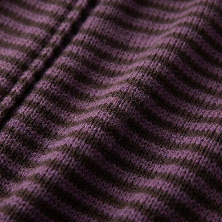 Striped Zip-Up Cardigan