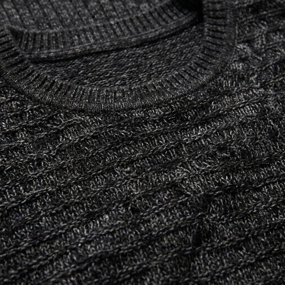 Textured Crew Neck Sweater